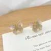 Aretes de Mariposa con Esmalte Rosa para Mujer, Dulces, Pequeños, Delicados, Tridimensionales, Aretes de Mariposa Microincrustados, Aretes de Lujo Ligero y Versátiles