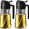 Exclusivo de Amazon, dispensador y rociador de aceite 2 en 1 para cocina y hogar, botella de aceite atomizado, rociador de aceite comestible, gran capacidad