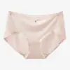 100% Seda de Morera, Antibacteriano, Transpirable, Secado Rápido, Clase A, 0 Formaldehído, 0 Agente Fluorescente, Ropa Interior para Niñas de Seda Helada de Cintura Media