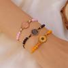 Europeu e americano transfronteiriço moda flor pulseira all- jogo das mulheres 3 peças conjunto cor margarida papel cartão pulseira em estoque atacado