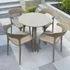Mesas y Sillas de Exterior, Mesas y Sillas para Reuniones en el Patio, Muebles de Exterior al Aire Libre para el Ocio, Impermeables y a Prueba de Sol, para Beber Té, Café, Té de Leche en el Patio, Populares en Redes Sociales