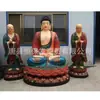Fábrica de Talla en Cobre para Cabello Hengbao Fundición Templo Estatua de Bronce de Buda 1.2 1.5m Bronce Fundido Buda Farmacéutico Buda Shakyamuni Estatua de Bronce