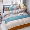 Juego de Cuatro Piezas Estampado de Algodón con Aloe Vera Transfronterizo para Uso en Casa y Dormitorio, Juego de Tres Piezas de Sábanas, Funda de Edredón, Fabricante de Ropa de Cama al por Mayor