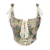 Espartilho Strapless Estilo Corte Jacquard Francês Personalizado Ajustável com Suporte de Barbatanas