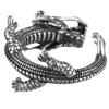 Anillo de plata tailandesa con patrón de dragón tirano negro, moderno, noble, retro, estilo nacional, anillo de dragón Tuteng, anillo para el dedo índice con sentido del diseño
