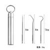 Estuche de Palillos de Acero Inoxidable 304 Carrito Portátil de Almacenamiento Cuidado Metálico para Limpieza Interdental Bucal