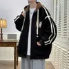 Jaquetas Masculinas de Primavera e Outono Estilo Coreano da Moda Jaquetas de Trabalho Roupas de Estudante Adolescente Casuais Finas com Capuz