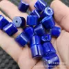Ágata Azul Lapis Lázuli Cuentas Cubo Jade Joyería Suelta Ágata Azul Passepartout Columna Recta Accesorios de Joyería Cuentas de Jade