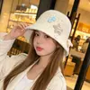 Sombrero de pescador de punto de alpaca fino de color liso con diseño calado y abertura, de otoño coreano, sombrero tipo cubo de lana transpirable con estampado de estrellas para mujer