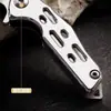 Cuchillo plegable multifuncional portátil al por mayor de fábrica, mini cuchillo plegable de acero inoxidable para supervivencia al aire libre, cuchillo de autodefensa
