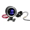 Modificación de Coche Instrumento Redondo LED 10mm Medidor de Temperatura de Agua de Coche Medidor Digital Redondo de Temperatura de Agua Instrumento LED