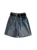Shorts de mezclilla rasgados con forma de pera para mujer, nuevo estilo de verano, talla grande, shorts de cintura alta línea A de pierna ancha para chicas de talla grande