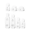 Frasco de vidro para cosméticos de alto valor, frasco branco fosco para sérum, conjunto, fábrica de origem, materiais de embalagem personalizados para skincare