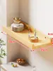 Estante de tabla de madera para pared estante de pared de partición en capas colgante estantería de pared estante decorativo de pared instalación de una palabra