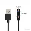Cabo de carregamento para relógio de pulso infantil, universal, 2 pinos, 7,62 mm, Cabo de Carregamento Magnético USB