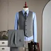 Trajes para Hombres de Negocios, Trajes Casuales Profesionales de Corte Delgado Estilo Italiano para Entrevistas, Ropa Formal para Bodas para el Novio y los Padrinos