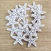 Nueva concha de estrella de mar estilo océano mediterráneo, blanca, azul claro, azul oscuro, pez de mar, caracola, astillas de madera hechas a mano DIY