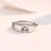 Anillos de Pareja Corona de Amor Cuatro Garras Diamante de 1 Quilate Circonita Par de Anillos para Hombres y Mujeres Anillos de Boda Venta al por Mayor