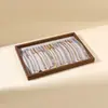 Bandeja para Joyería de Pulsera con Veta de Madera de Nogal Negro, Bandeja de Exhibición para Joyería, Anillos, Pendientes, Bandeja de Visualización