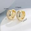 Explosiones de AliExpress Popular Europeo y Americano Zircón Arete Nicho Simple Combinable Pendientes para Viajeras Pendientes Elegantes de Alta Gama para Mujeres