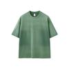 Ropa para Hombre Jie Zhan Degradado Pintado en Spray 2026 Camiseta Nuevo Producto 270g Algodón Puro Lavado Vintage Oversize Manga Corta