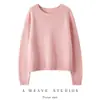 Nuevo Suéter de Cachemir 100% de Punto Grueso con Cuello Redondo y Manga Larga para Mujer, Suave y Cálido, Otoño/Invierno 26