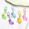 Llavero de Oso Fresa Dibujo Animado Lindo Tridimensional Colgante de Resina Colgante para Mochila Escolar de Estudiante Regalo Creativo para Pareja Mejor Amigo