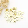Cuentas Espaciadoras Rectas Delgadas de Oro de 18K Cuentas Cóncavas-Convexas Pulsera Collar Cuentas Sueltas Materiales de Joyería Accesorios