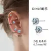 Brincos de Moissanita Diamante em Prata de Lei S925 1 Quilate Banhados a Ouro Branco 18K Luxo de Nicho Brincos de Alta Qualidade
