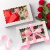 Caja con Forma de Ola para Abrir Ventana del Día de San Valentín 520 Transfronteriza Chocolate Fruta Macarrón Donut Postre Empaque para Hornear