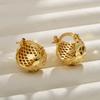 2025 Novo Estilo Brilhante Brilhante Recortado Brincos de Bola Gelo Triturado Elegante Banhado a Cobre Ouro Real Brincos Brincos