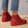 2024 Estilo Britânico Cano Baixo Europeu e Americano Transfronteiriço Botas Outono e Inverno Novas Botas Femininas Tamanho Grande Botas Britânicas Botas Curtas Casuais
