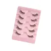 5 Pares de Pestañas Postizas Transfronterizas, Mitad de Pelo y Completas, Productos Populares de Exportación, Rizadas y Densas, Negro Brillante Nuevo