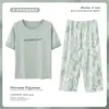 2025 Pijamas Nuevos para Mujer Verano Algodón Puro Manga Corta Pantalones Cortos 100% Algodón Verano Casual Deportivo Ropa de Casa Z