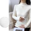 Ropa para Mujeres Embarazadas Otoño e Invierno Terciopelo Alemán Doble Cara Cepillado Arrugado Cálido Top Borde de Oreja para Madre Embarazada Tejido de Punto Ajustado Adelgazante