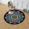 Tapete redondo estilo étnico transfronteiriço tapete de chão Mandala vintage tapete de chão de veludo cristal sala de estar cadeira de balanço cesta suspensa área de leitura tapete de chão