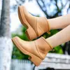 Botas de Lluvia de Moda y Versátiles de Tacón Medio y Caña Corta para Mujer, Zapatos Impermeables, Botas de Lluvia para Trabajo Diario en la Cocina, Botas de Goma con Manga para Mujer