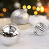 Juego de 24 Bolas Navideñas Transfronterizas, Bolas Electroplateadas, Decoraciones para Árbol de Navidad, Adornos Colgantes, Atmósfera Festiva Navidad