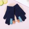 Nuevos Guantes de Dibujos Animados Tejidos para Niños 2024 Invierno Exteriores Resistentes al Frío Lindos Guantes Rellenos Guantes de Cinco Dedos para Bebé