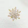 Cobre Folheado a Ouro 18K Zircônia Incrustada Flor de Fogo de Três Camadas Colar/Pulseira de Peças Múltiplas Acessórios de Joias DIY Fábrica