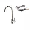 Grifo negro de acero inoxidable pintado para lavabo de cocina, grifo para fregadero de cocina con agua caliente y fría, grifo de cocina europeo