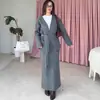 Conjunto de Duas Peças Casual de Manga Longa para Mulheres - Suéter Jaqueta + Saia - Novo Estilo Europeu e Americano 2025
