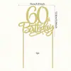 Decoração de Festa de Aniversário 30º, 50º, 60º, 80º Modelo Novo Transfronteiriço com Papel Glitter Grande Bandeirola para Bolo