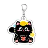 Novo Chaveiro de Acrílico Fofo Luo Gatinho Preto Pingente Pingente de Mochila Acessórios para Chaveiro Atacado Transfronteiriço