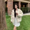 Jaqueta de Algodão Casual Esportiva com Gola Alta para Mulheres no Outono e Inverno Estilo Coreano Estilo Preguiçoso Quente Solta Casual Versátil Jaqueta Pão