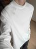 Cuello semialto Nueva Camiseta de Manga Larga para Hombre Primavera y Otoño Marca de Moda Americana Color Sólido Simple Ajustada Adelgazante Camiseta Base Superior