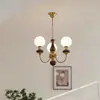Lámpara de araña retro francesa de mediados de la antigüedad lámpara principal para dormitorio sala de estar nueva lámpara china americana estudio restaurante lámparas de cobre Zhongshan