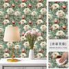 Papel Pintado Adhesivo de Flores Grandes Americanas Pared de Fondo Cálida para Dormitorio Renovación Pastoral Francesa Retro Pegatina Decorativa de Pared Papel Pintado para Invitados