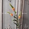 Línea de flores aromáticas de 4 puntas de una sola rama, flor artificial de salvia con sentido de la boda, flor de exhibición suave para el hogar, arte floral