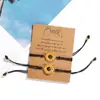 Direto da Fábrica Novo pulseira de tecido em cartão de papel moda girassol trançado ajustável conjunto de pulseiras de cartão de papel para casal